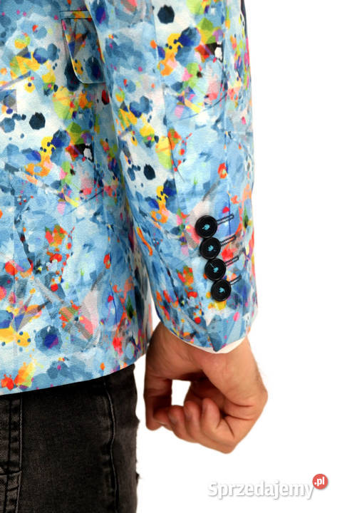 GIOVANNI PERA Marynarka Męska D622 Kolorowa