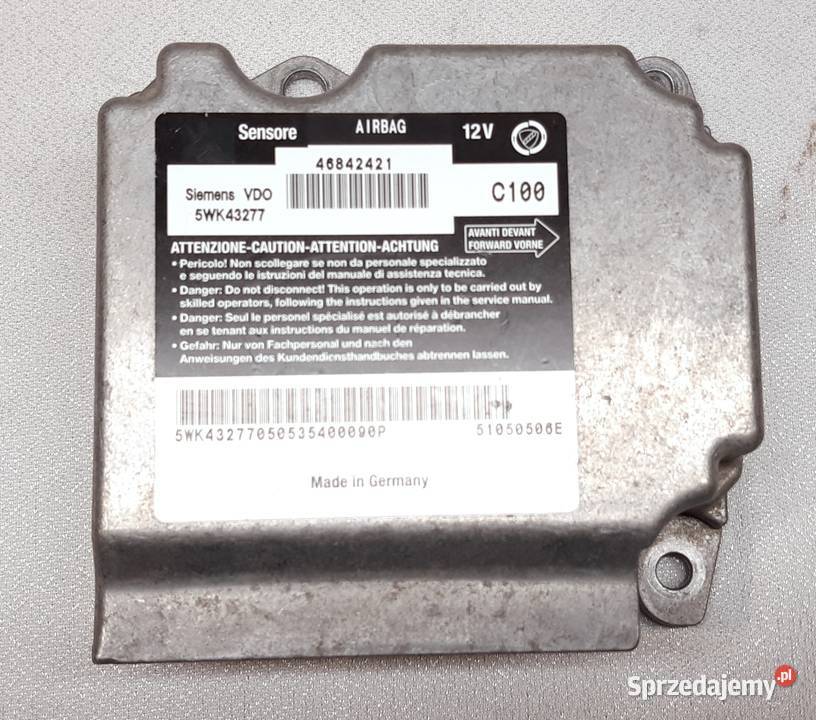 ZESTAW PODUSZEK AIRBAG PASY SENSOR ALFA 147 156 Mielęcin sprzedam