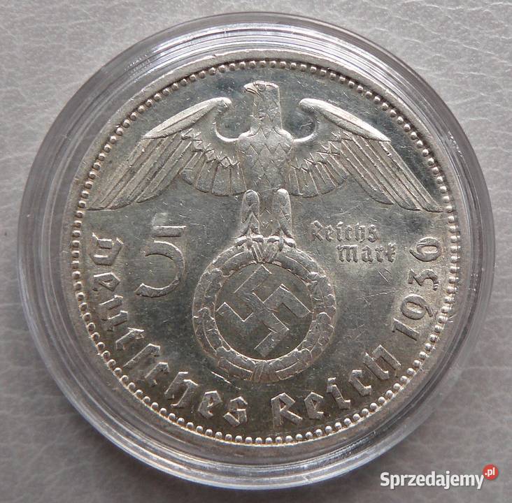 5 Reichsmark 1936 Hindenburg HK A Niemcy Szklarska Poręba