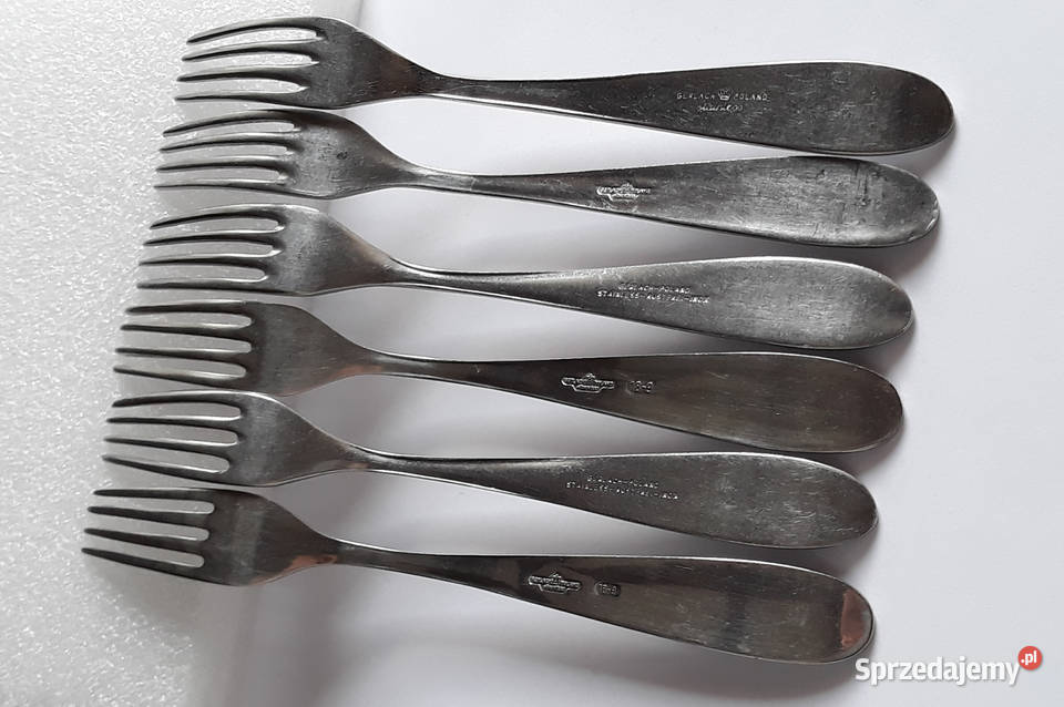 12 elementów 6 noży 6 widelców wz KŁOS Gerlach Dąbrowa Górnicza