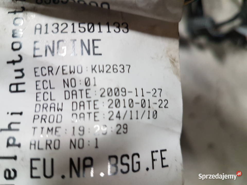 SMART FORTWO 10 2012 INSTALACJA SILNIKA WIAZKA osobowe wielkopolskie Turkowice sprzedam