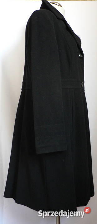 sOliver piękny wełniany płaszczOKAZJA46 48 czarny Łódź
