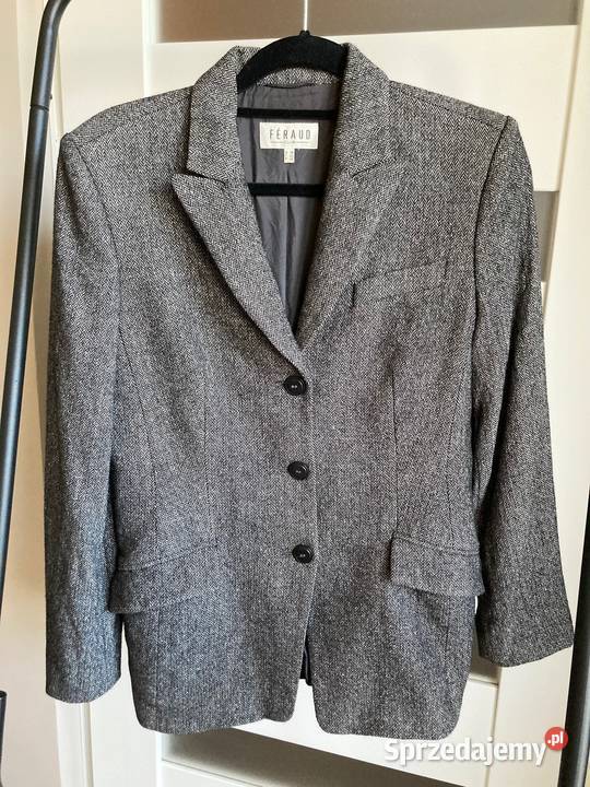 Nowy wełniany szary żakiet marynarka vintage Rozmiar 38(M) Nisko sprzedam