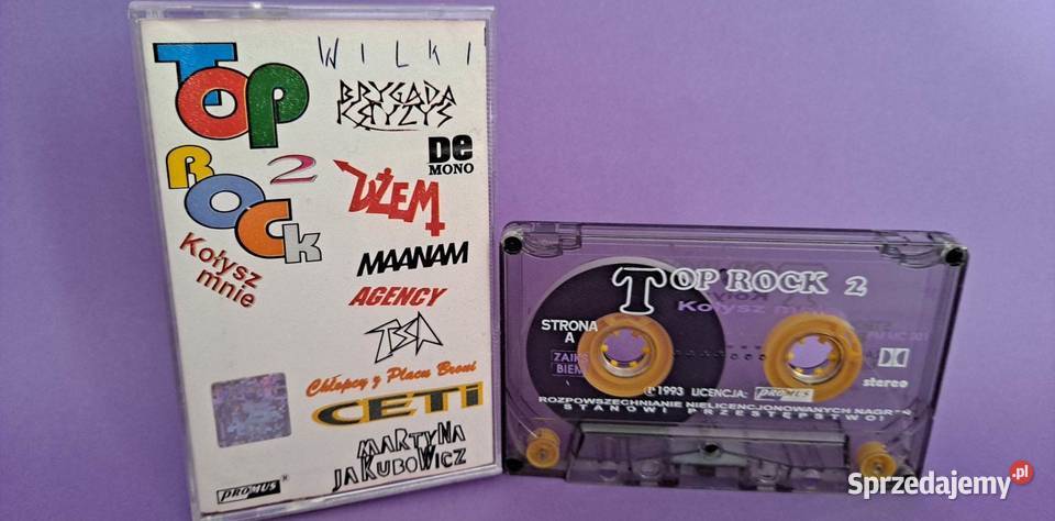 Top Rock 2 Kołysz Mnie 1993 DŻEM TSA inni KASETA Muzyka Kraków sprzedam
