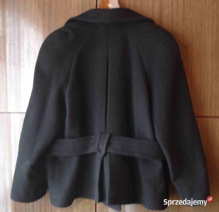 Wełnianaczarna damska kurtkaWiosnajesień Rozmiar Bochnia