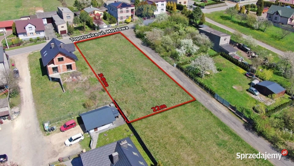 Działka budowlana 1296m2 Toporowice śląskie