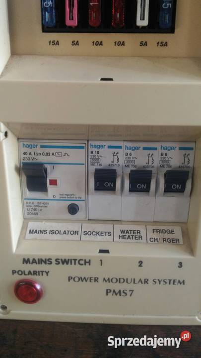 Panelrozdzielenia do przyczepy kempingowej Skokowa