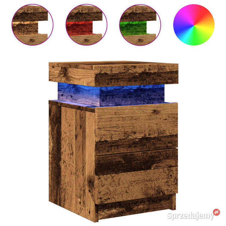 Szafka nocna z LED stare drewno 35x39x55 Warszawa sprzedam