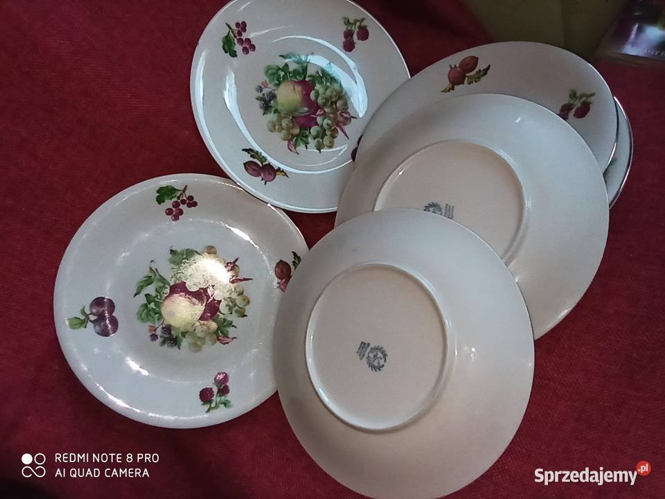 6 talerzyków z owocami Winterling Bavaria Gdańsk