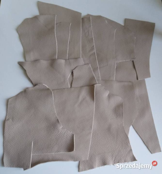 Skóra 369 g Licowa Włoska średnie i małe kawałki Rękodzieło Antyki, Sztuka, Kolekcje Gdańsk