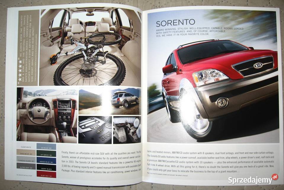 KIA 2004 Model Line prospekt katalog Kępice