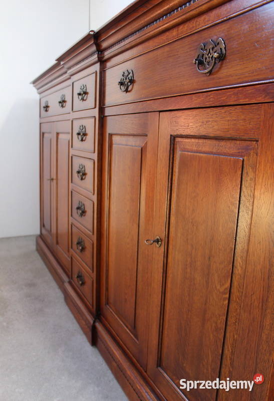 Komoda drewniana bufet sygnowana manufaktura Nowy Sącz