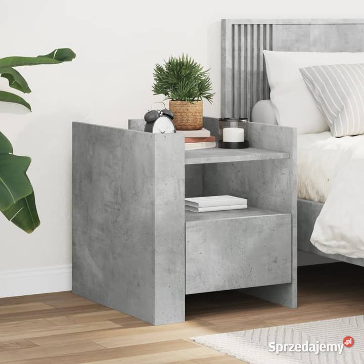 Szafka nocna szary beton 45x50x50 materiał Nocne Warszawa
