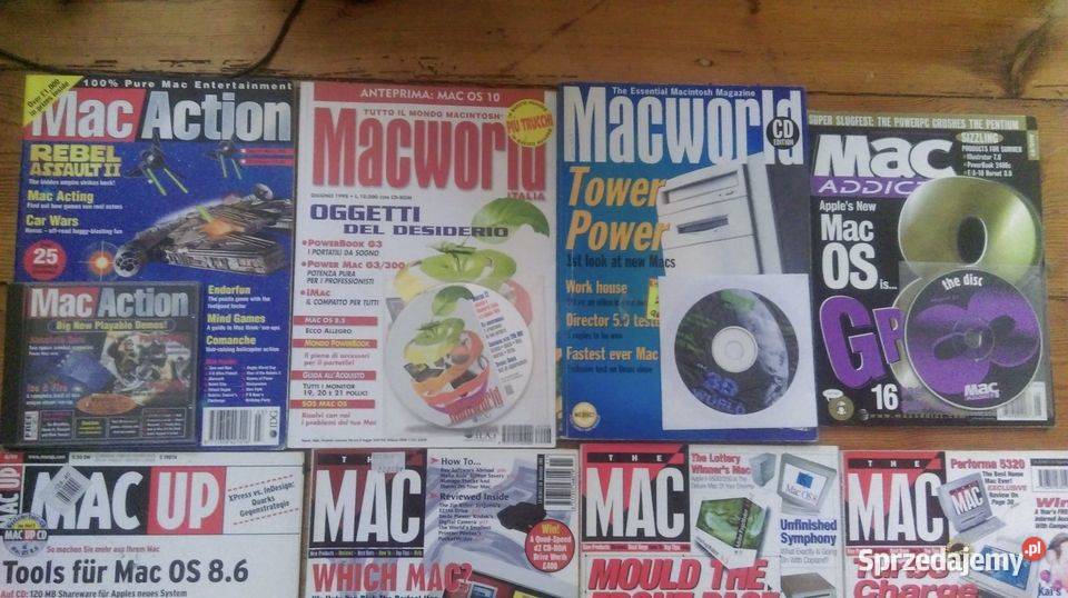 Macintosh Apple stare czasopisma 9599 płyty Pozostałe Komputery i Akcesoria Lębork