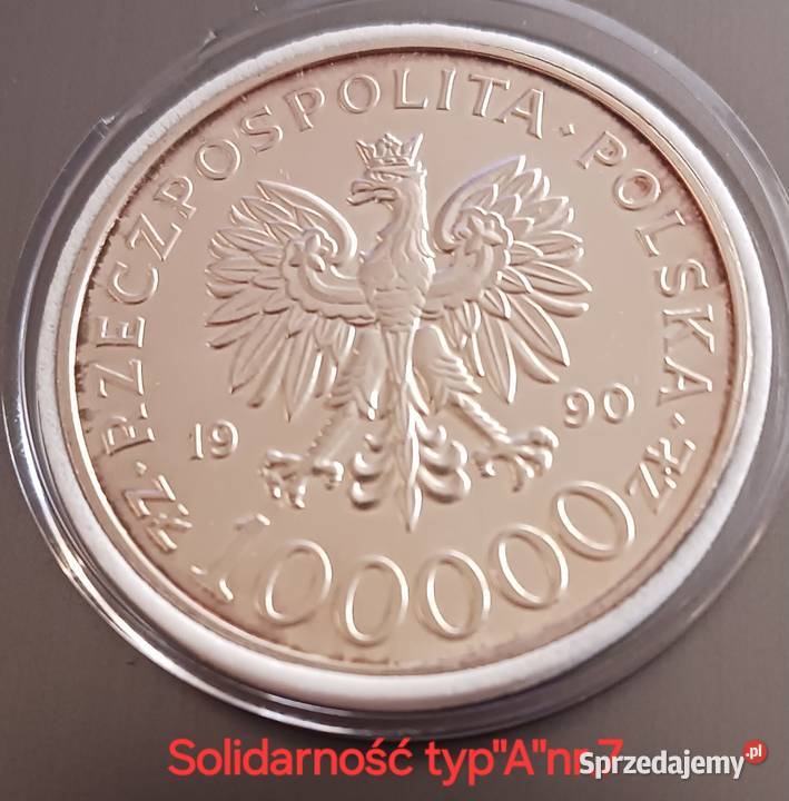 100 000 Solidarność 1990 r Typ A 7 Konin