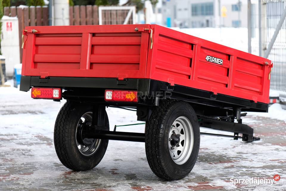 Przyczepa rolnicza jednoosiowa 15T z kiprem Tajęcina