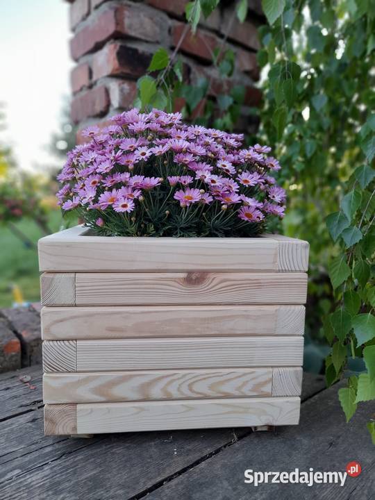 Donica drewniana KWADRATOWA ogrodowa donica na Donice Kalety sprzedam