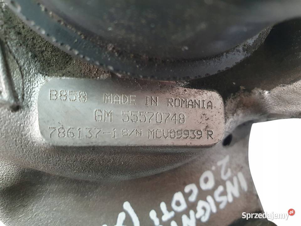 TURBOSPRĘŻARKA Opel Insignia Zafira C 20 CDTI Turbosprężarki Chełm sprzedam