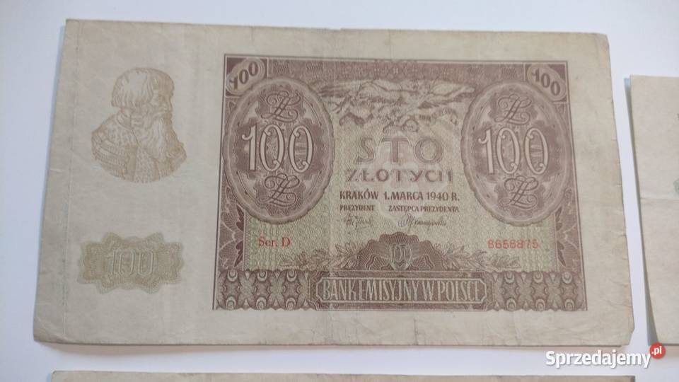 Banknoty 100 rubli 100 yen Bank Emisyjny 10 20