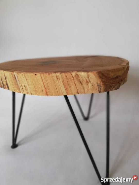 Stolik Dębowy z Pnia drzewa Monolit Harpin Legs 52cm Stoły, krzesła, biurka