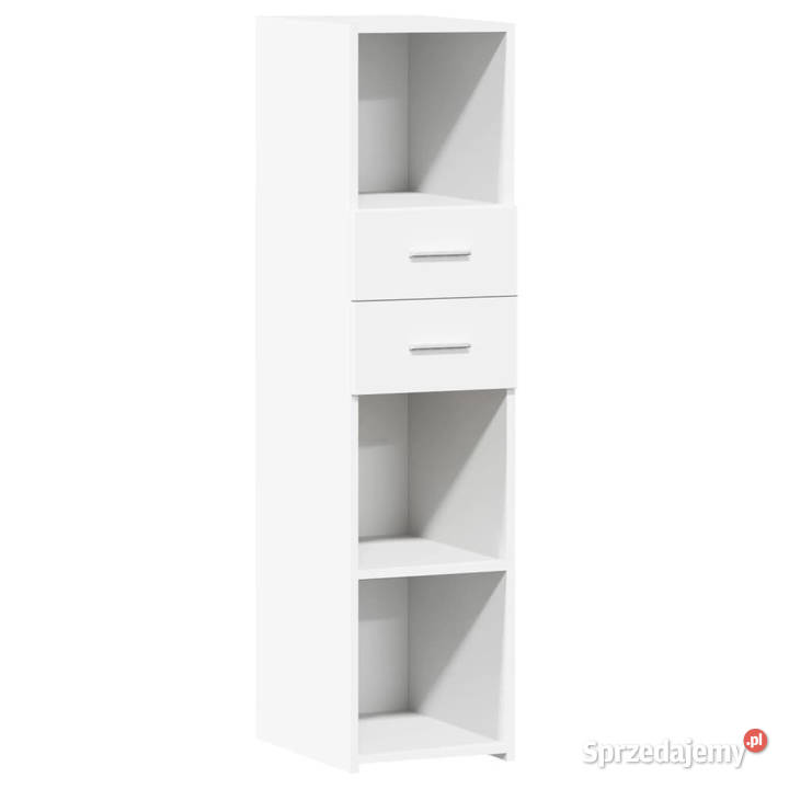 Wysoka szafka biała 30x425x124 materiał Warszawa sprzedam