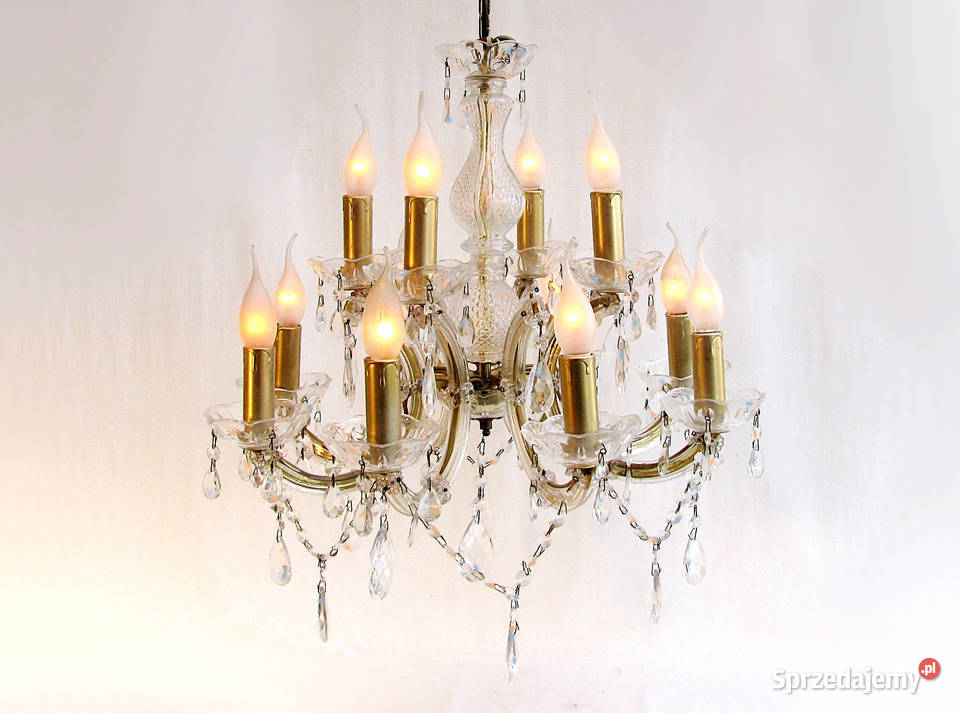 Żyrandol Kryształki 12 ramion Lampy wiszące Szczecinek