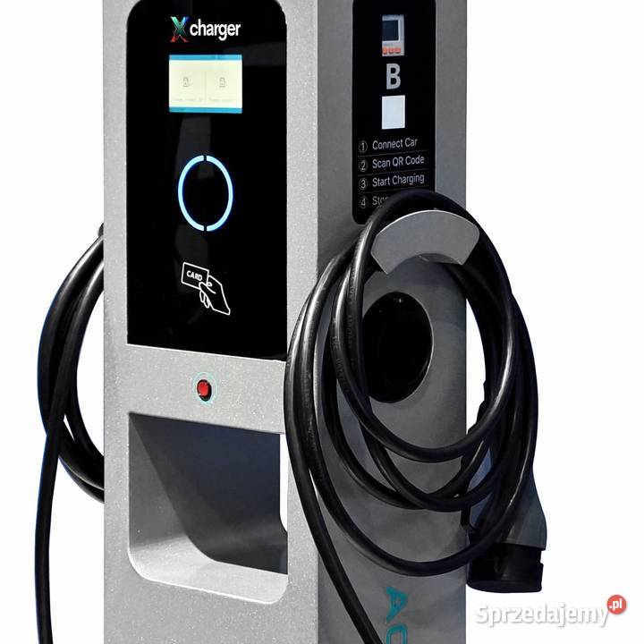 Dwustanowiskowy słupek EV 2x22kW Góra Kalwaria