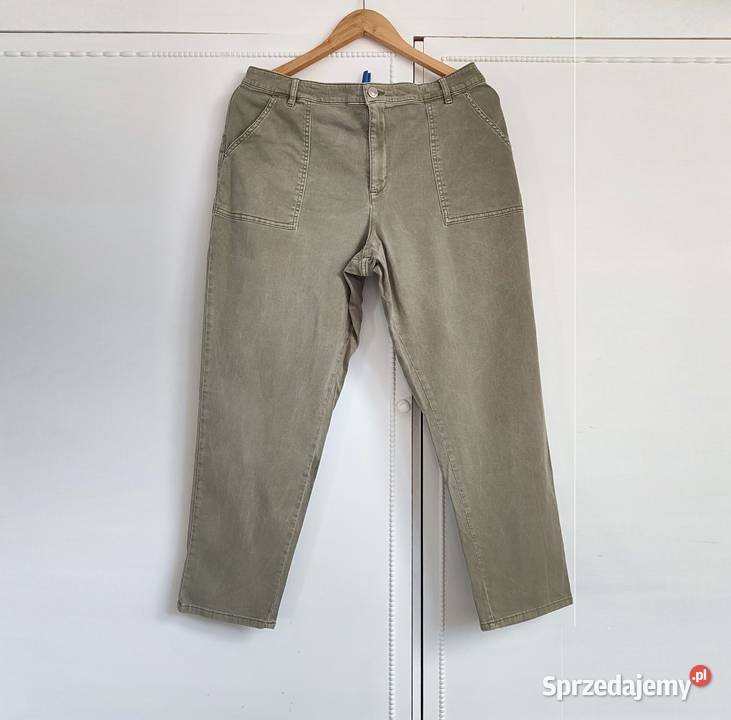 Wygodne oliwkowe spodnie FF plus size 46 3XL Spodnie Szczecin sprzedam