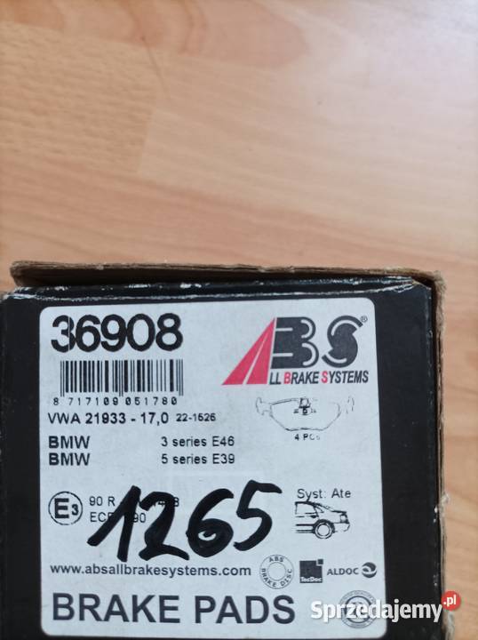 Klocki hamulcowe BMW E46 E39 Układ hamulcowy śląskie Sosnowiec sprzedam