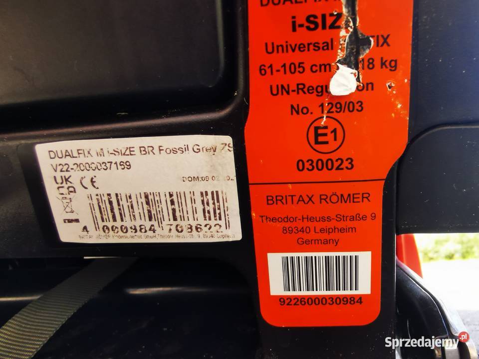 Fotelik britax romer dualfix m i size obrotowy śląskie Będzin