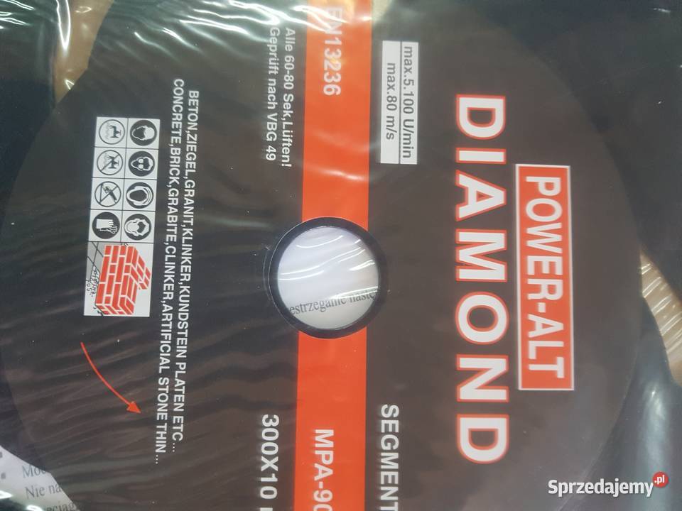 Tarcza diamentowa kostki betonu 300mm segmentowa Głogowa