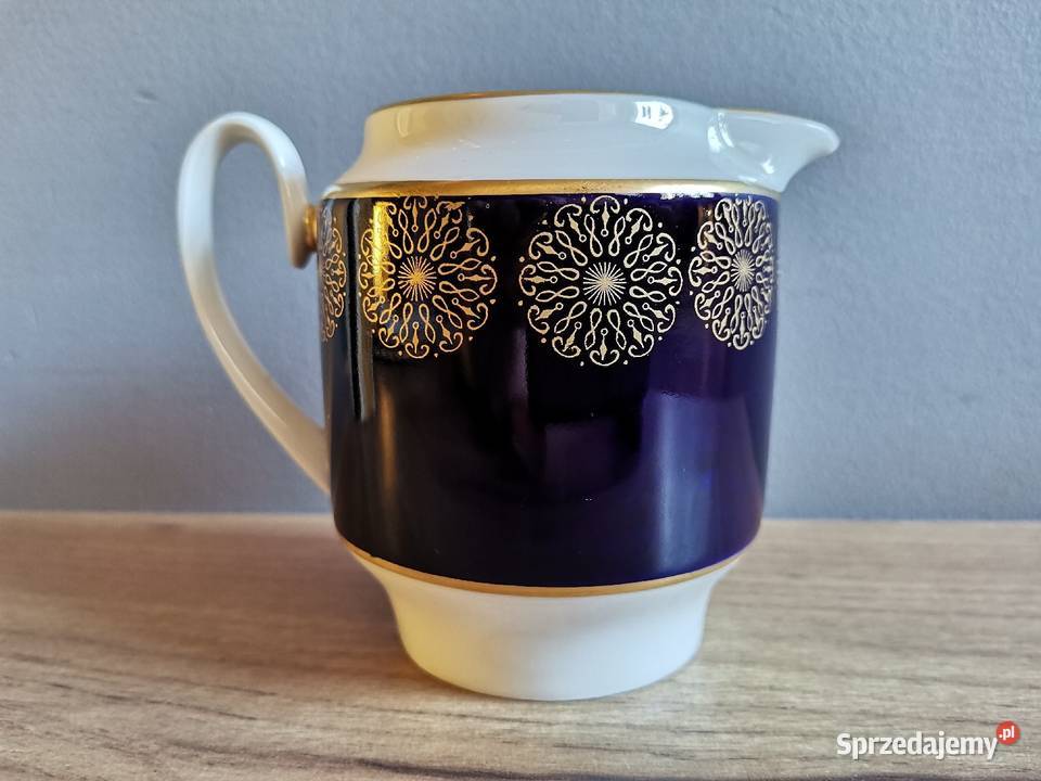 Stary kobaltowy mlecznik porcelana Weimar Katowice