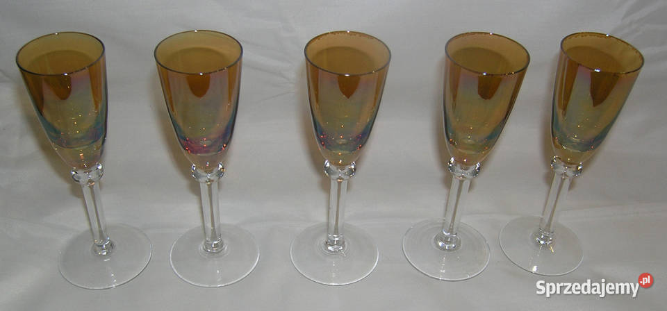 kieliszki do likieru vintage miodowo tęczoweDd Bartków