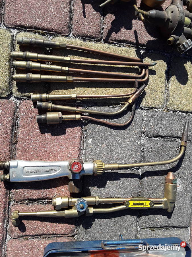 Butle gazowe tlen acetylen węże palniki komplet Skępe