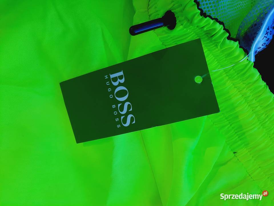 4XL kąpielówki HUGO BOSS żółte neon pas 8090 Szczerbice