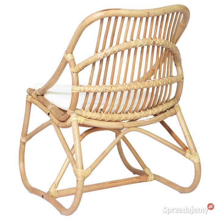 Krzesło rattanowe lniana poduszkaSKU325481 Warszawa