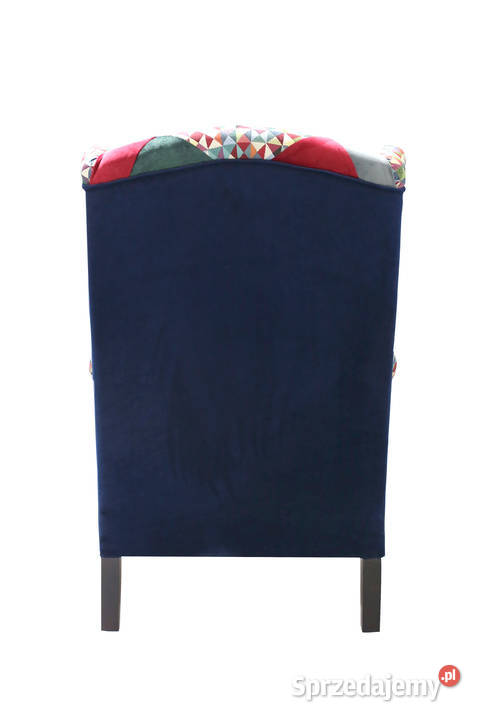 Fotel Uszak Designerski Wypoczynkowy Patchwork Kazimierz Biskupi