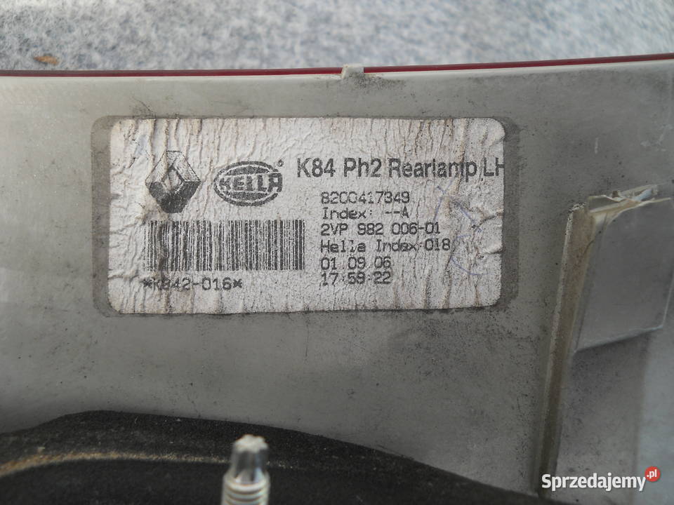 RENAULT MEGANE II LIFT KOMBI LAMPA TYLNA LEWA lampy tylne Oświetlenie Siechnice