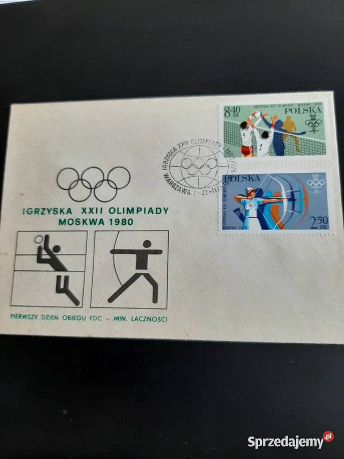 Koperta Igrzyska XXII Olimpiady Moskwa 1980 r Stronie Śląskie
