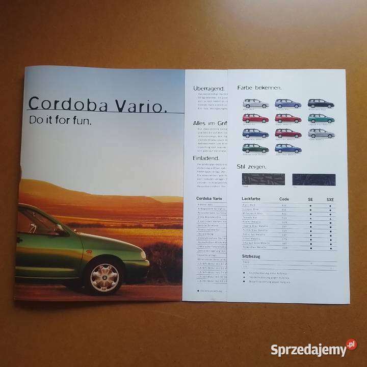 Prospekt folder broszura katalog SEAT CORDOBA Poradniki, albumy i reportaże mazowieckie Wyszków