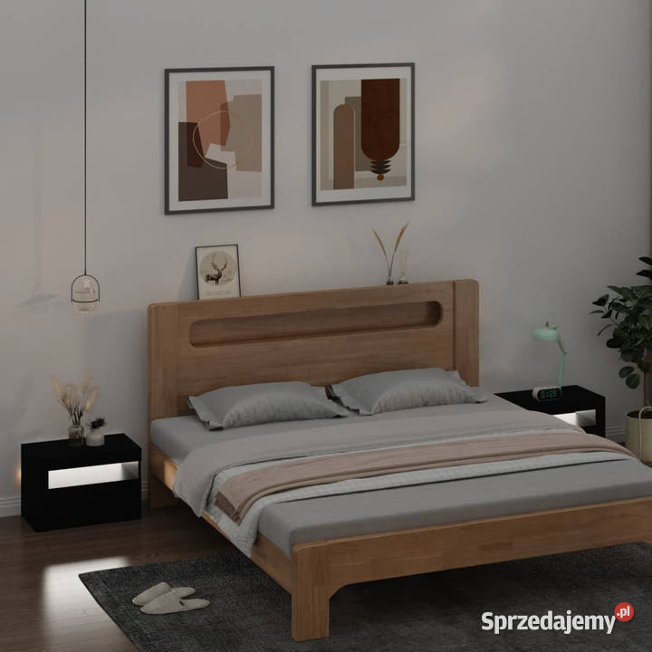 Szafki nocne z LED 2 czarne 60x35x40 WM3080735 Nocne Warszawa