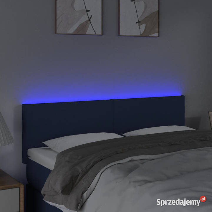 Zagłówek do łóżka z LED kremowy 144x5x7888 Warszawa