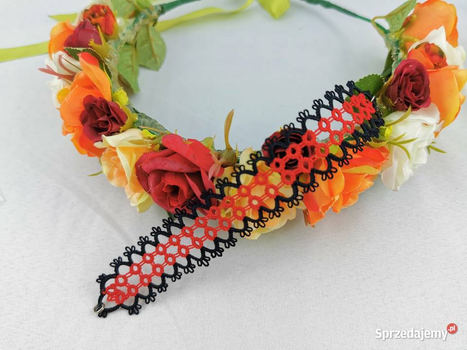 Bransoletka frywolitkowa Wiśniowa sprzedam