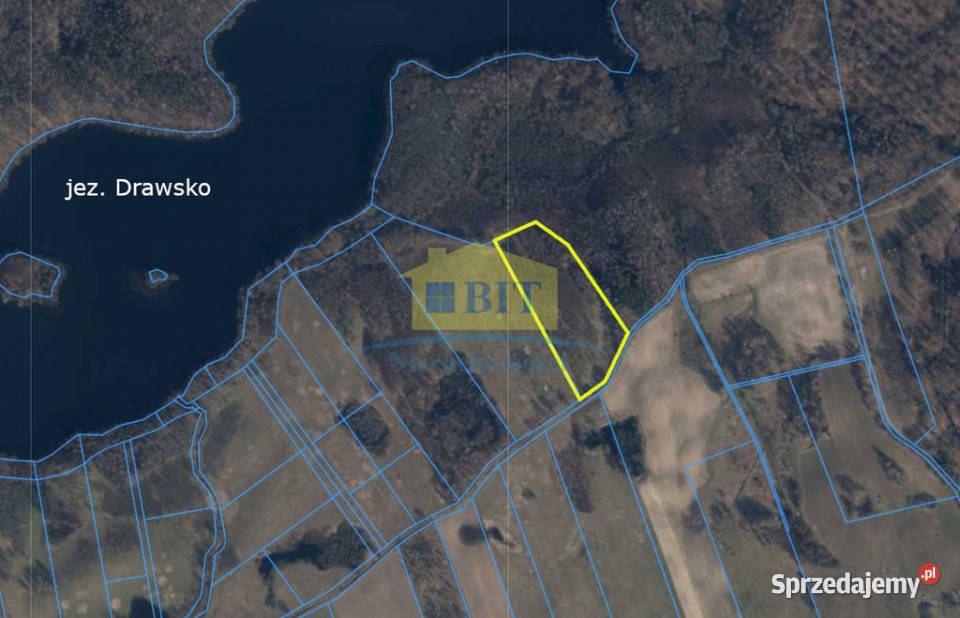 Działka 219 ha jeziorze Drawsko Siemczyno