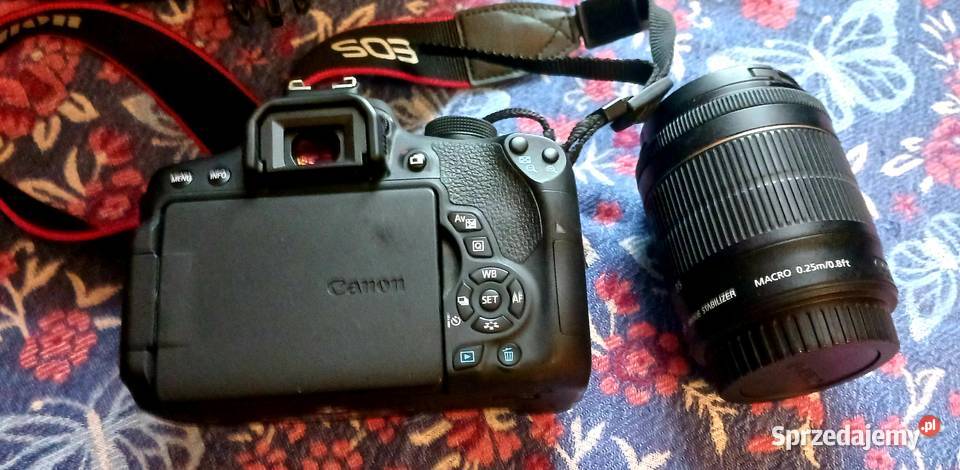 Aparat Canon EOS 750D obiektyw EFS 1855 MM Borów