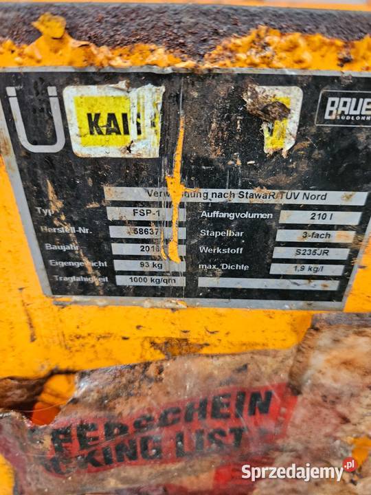 Paleta magazynowa transportowa z wanną śląskie Pszczyna