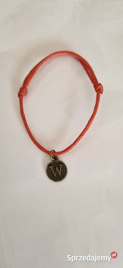 bransoletka sznurkowa czerwona litera W Kraków
