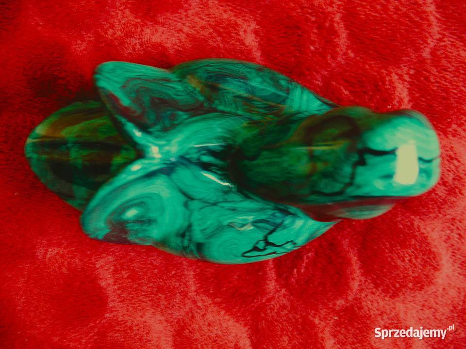 Kaczka w kolorach malachitu w stylu Flambe Figurki i rzeźby Siedlce sprzedam