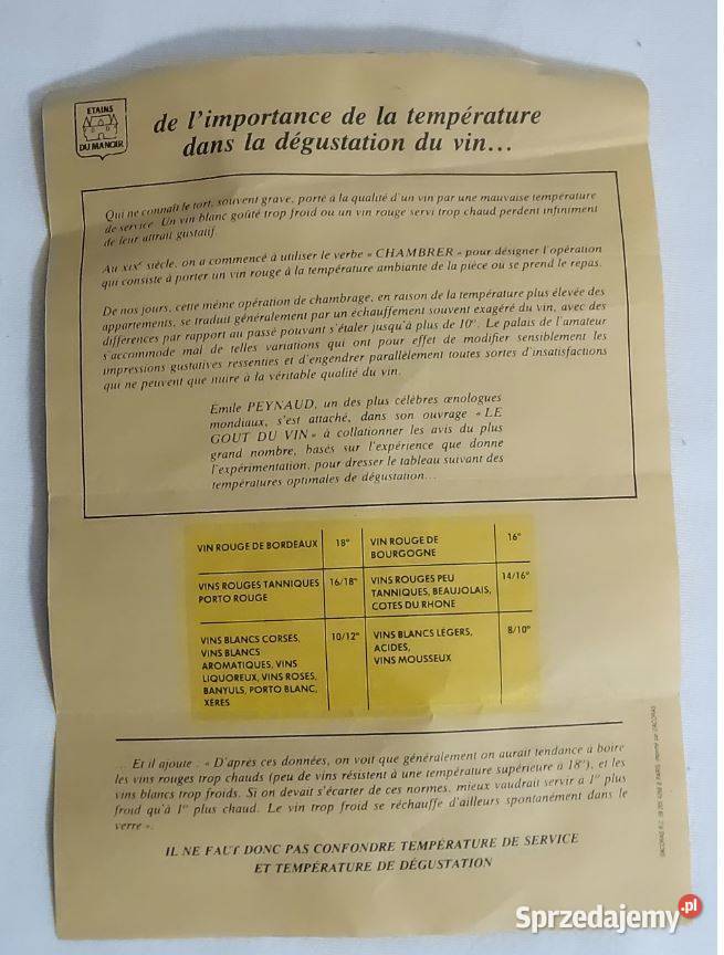Ozdobny termometr do wina BIMETAL RM 1513 Biłgoraj