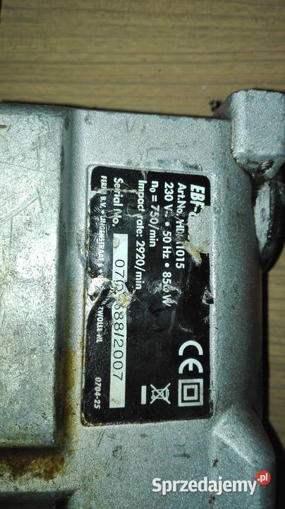 Młotek udarowy EBF 850 W na częsci Zbiersk-Cukrownia